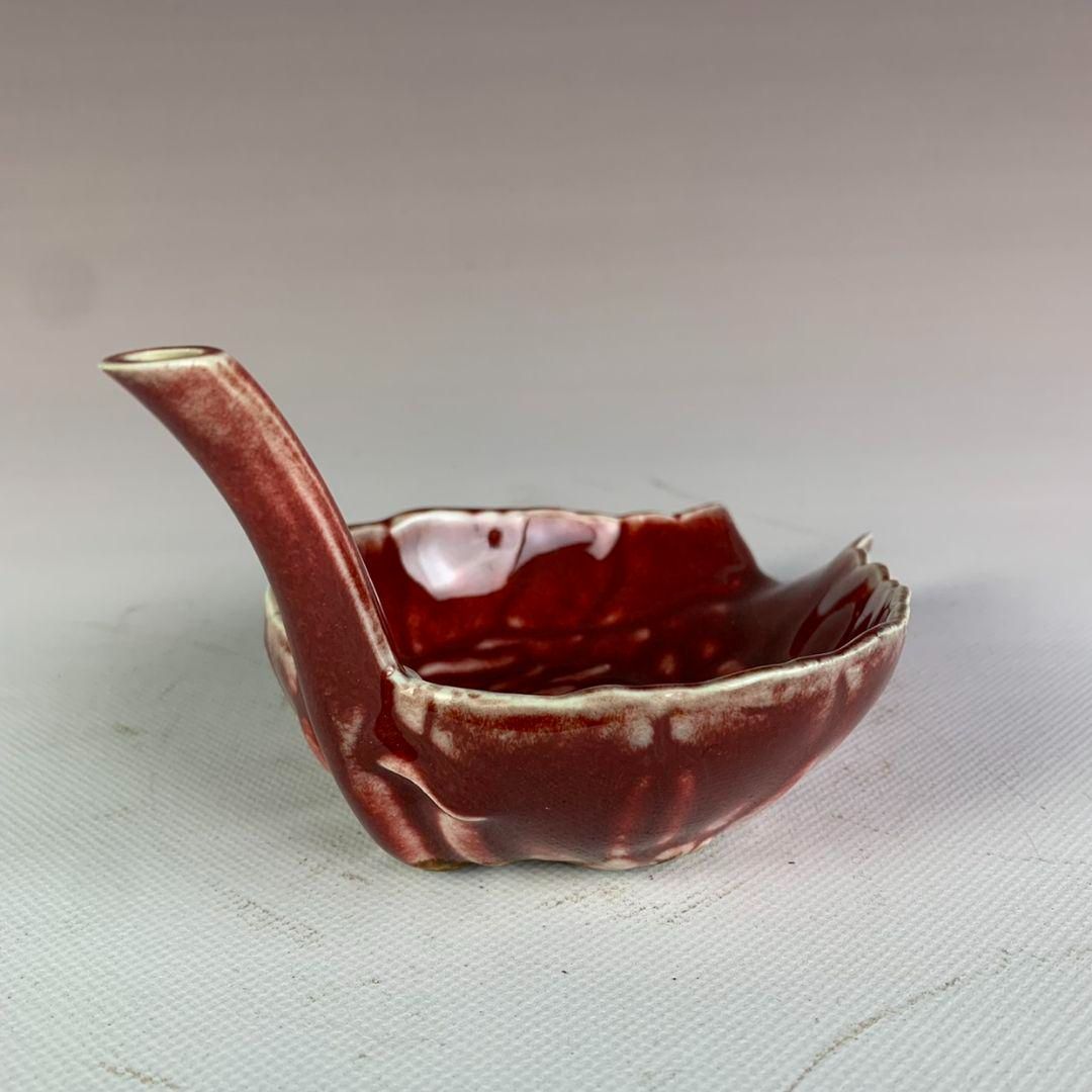 郎紅顔色釉杯 菖蒲鉢 景徳鎮 陶磁器 装飾品 現代工芸品 美術品 置物