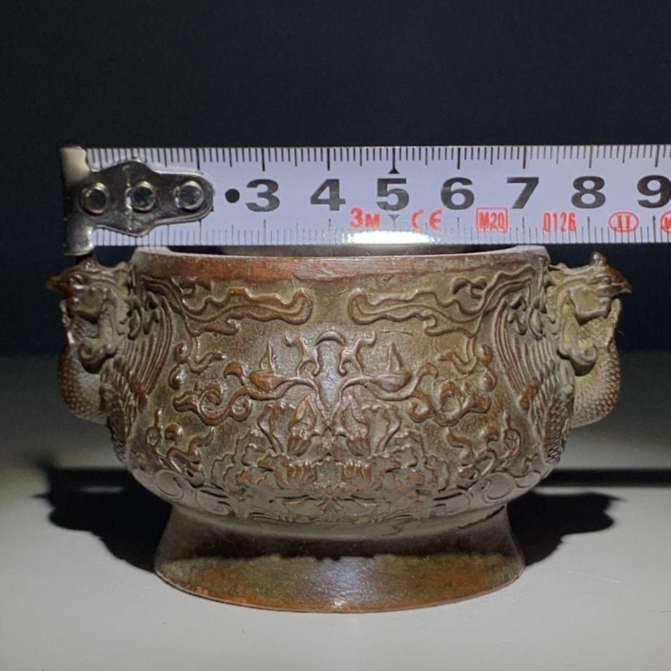 銅 細工 茶道具 香道具 宣徳炉 双鳳香炉 工芸品 美術品 置物 - メルカリ