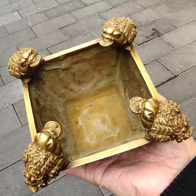金蟾銅斗 開運 招財 装飾品 置物