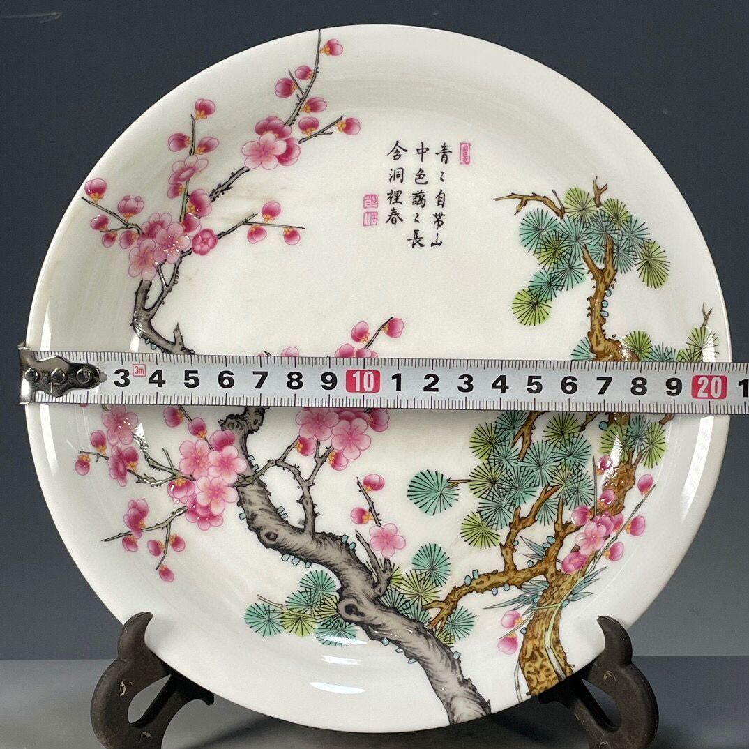 パステルの人物の物語磁器板のセット現代の模造品の装飾磁器壁画の挂け絵 琺瑯彩賞瓶 花瓶 置物 景徳鎮 陶磁器 装飾品 現代工芸品 美術