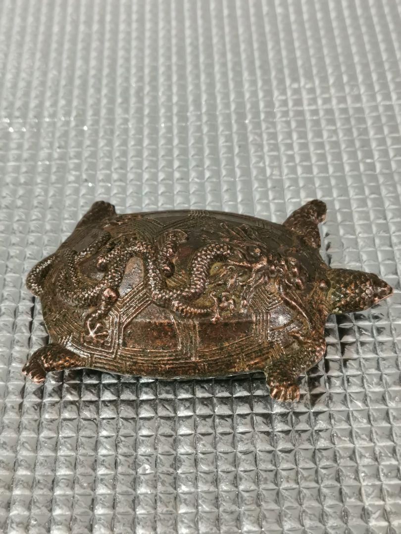 銅 細工 茶道具 八卦竜亀 鎮宅辟邪 開運風水 招財 工芸品 美術品 置物