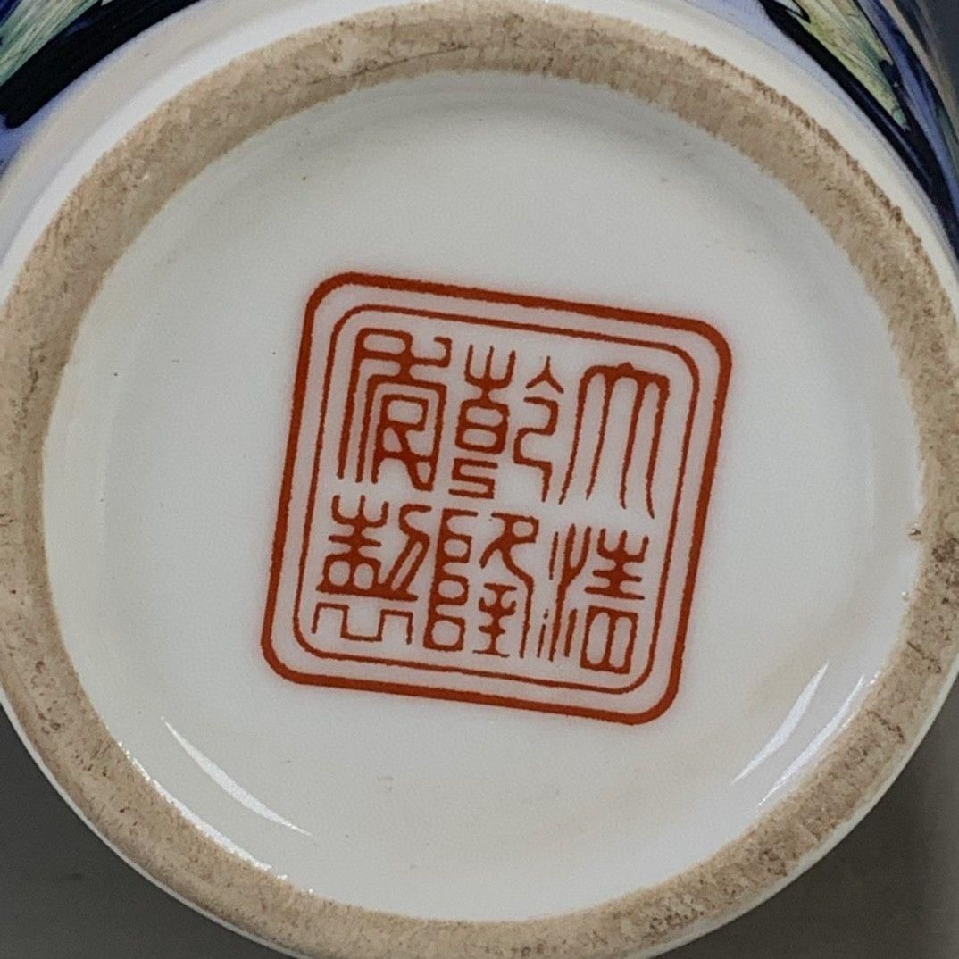 粉彩花鳥富貴吉祥花瓶 景徳鎮 陶磁器 装飾品 現代工芸品 美術品 置物