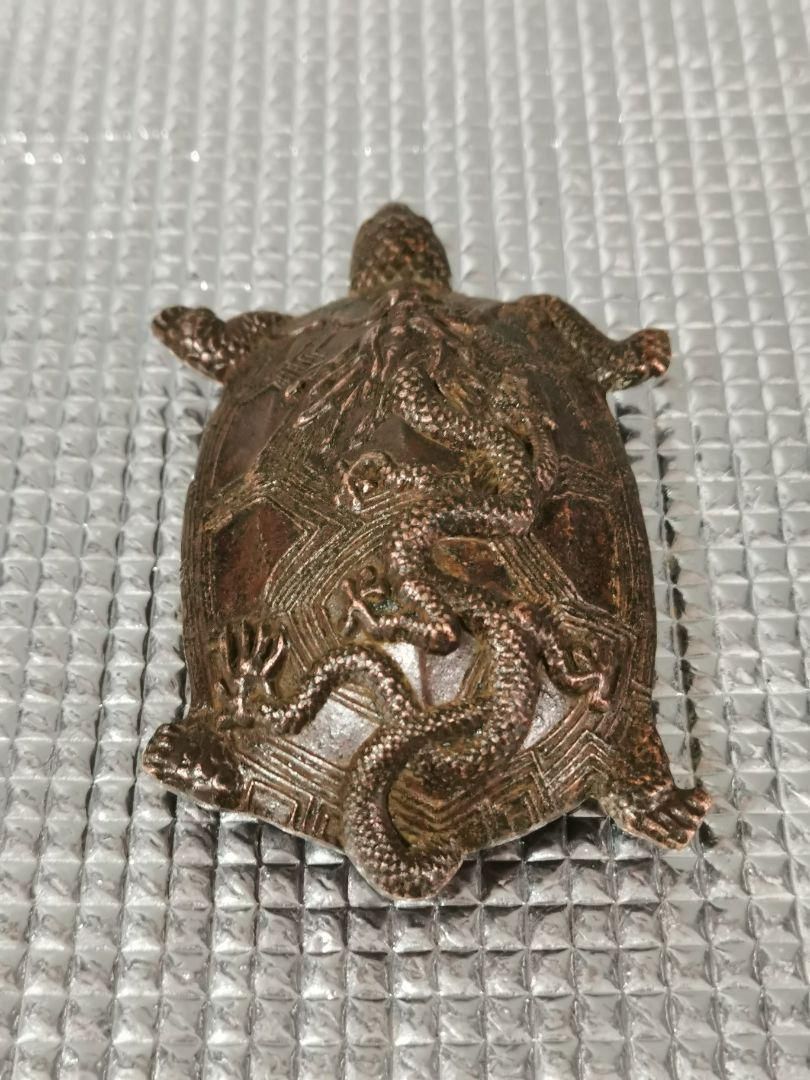 銅 細工 茶道具 八卦竜亀 鎮宅辟邪 開運風水 招財 工芸品 美術品 置物