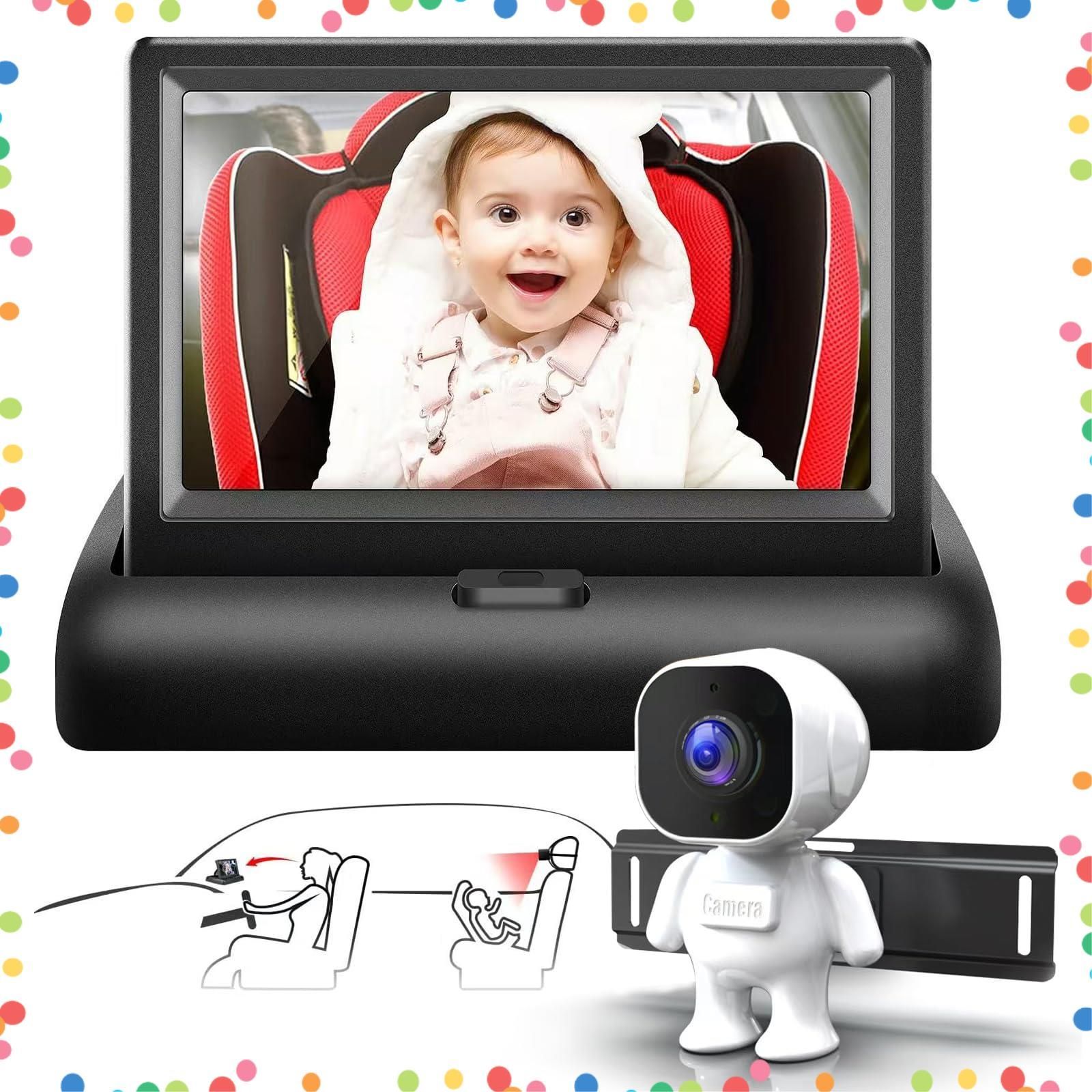 赤ちゃんの動きを簡単に観察 シガーソケット 12V ワイドビュー 日本語取扱説明書 カーミラーディスプレイ ナイトビジョン機能付き 後部座席の赤ちゃんを見る カメラ ミラー ベビーカー 車 ベビーモニター LifeZone