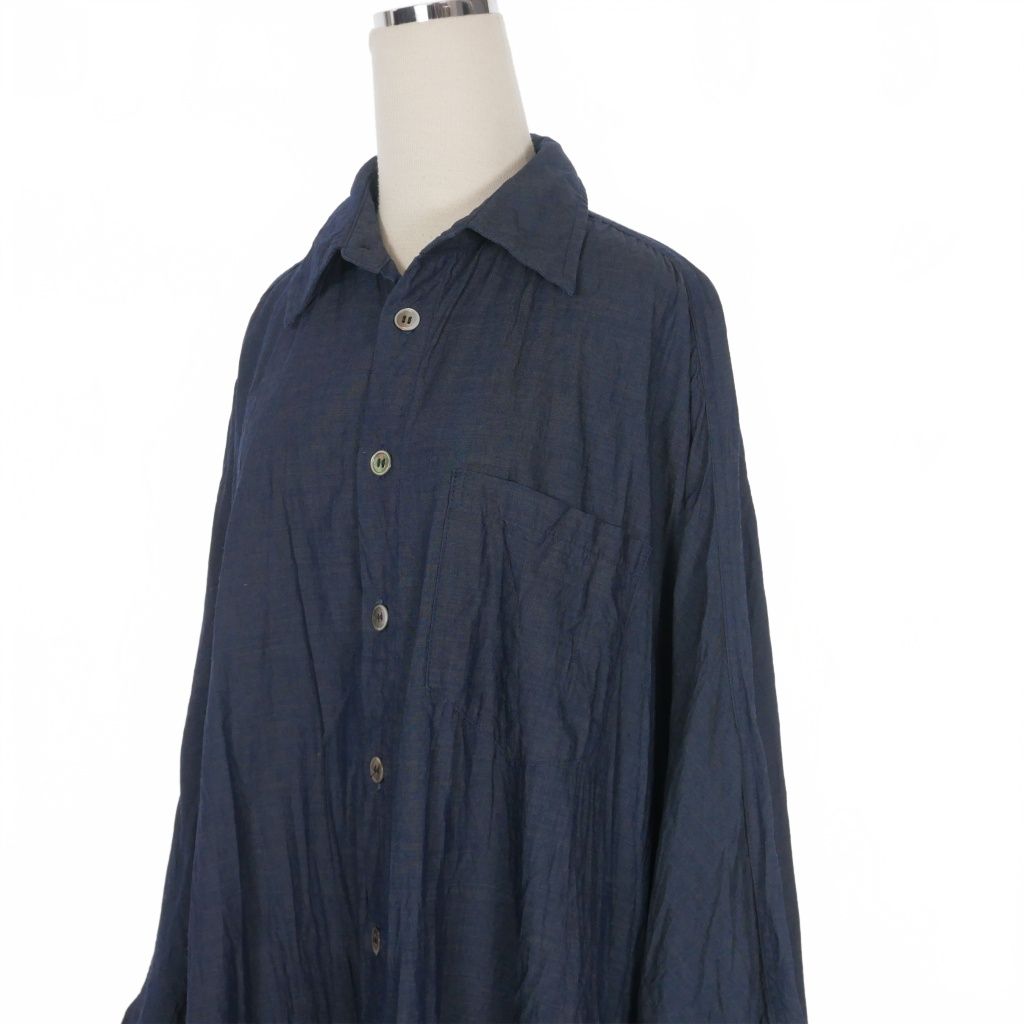 ワイズ Y's indigo ヨウジヤマモト ドルマンスリーブ ロングシャツ