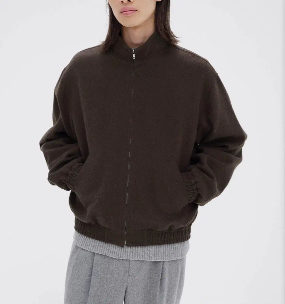3 25FW AURALEE オーラリー ベイビーキャメル ブルゾン ダークブラウン