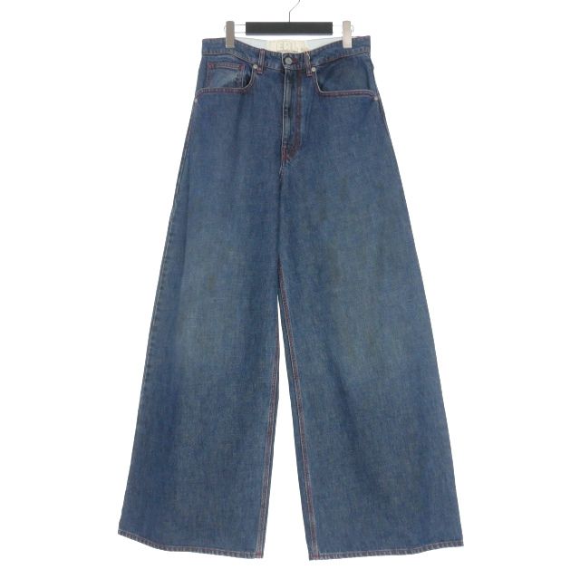 イーアールエル ERL 25SS BAGGY INDIANA DISTRESSED JEANS DIRTY BLUE