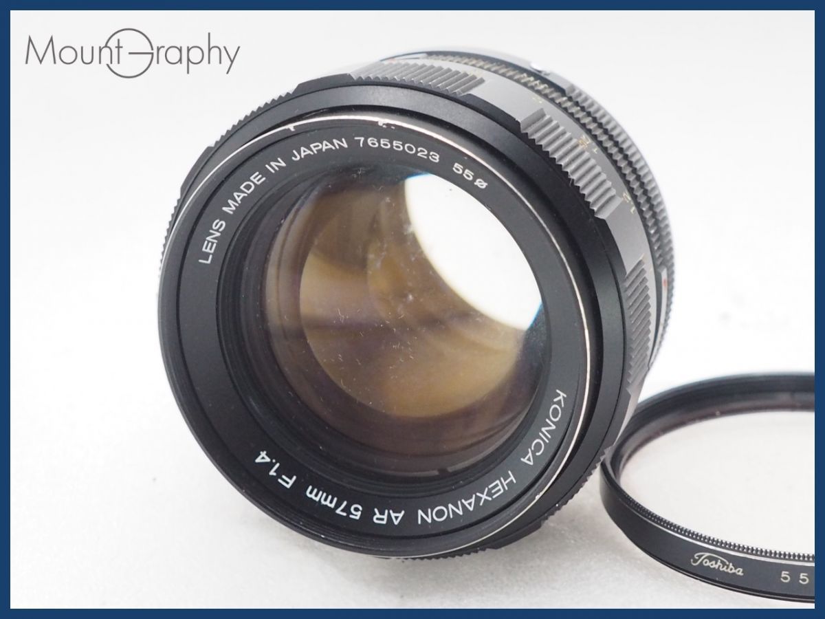 KONICA コニカ HEXANON AR 57mm F1.4 レンズフィルター付 同梱可 i10695