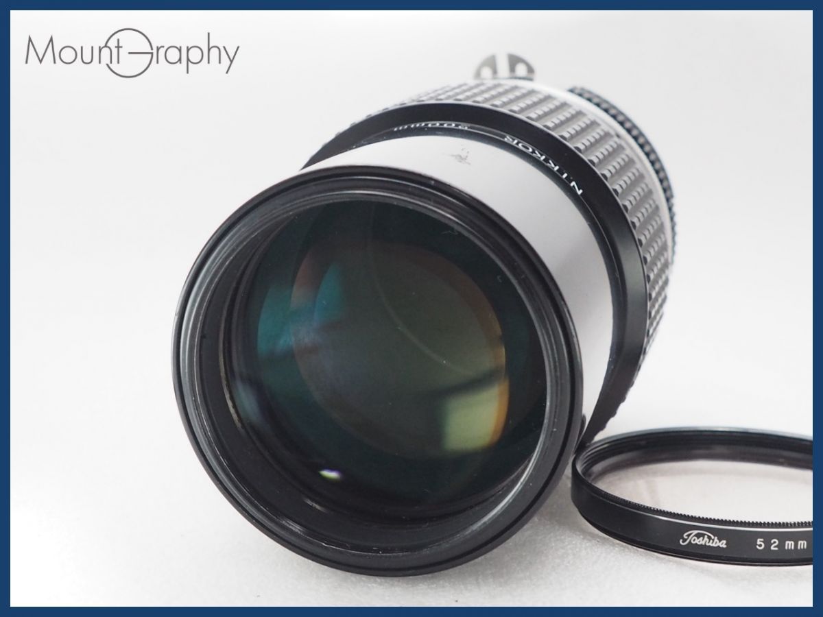 NIKON ニコン Ai NIKKOR 200mm F4 レンズフィルター付 同梱可 i10721