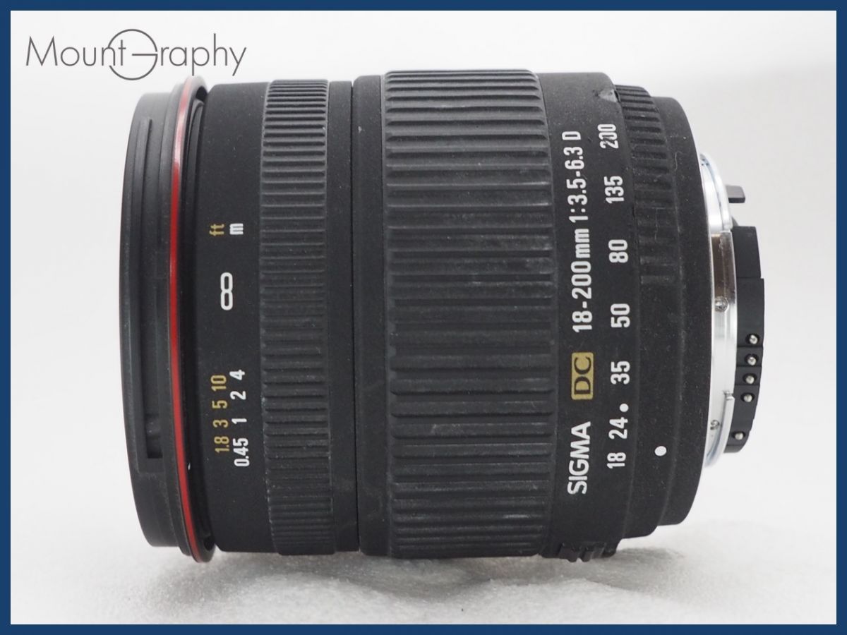  SIGMA シグマ ZOOM 18 200 mm F 3 5 6 DC 前後キャップ レンズフィルター付 ニコンF用 AF 同梱可 i 10724 その他 カメラ
