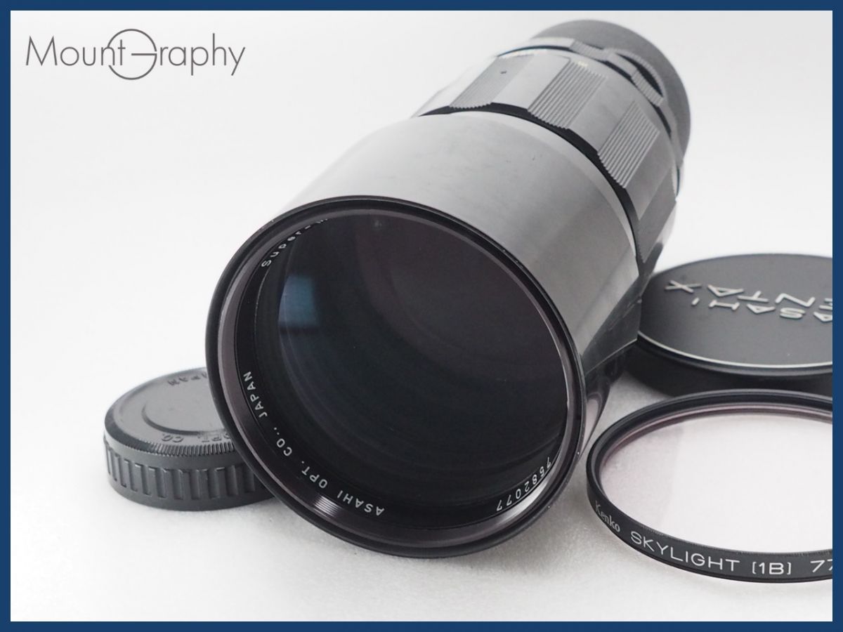 PENTAX ペンタックス Super-Multi-Coated TAKUMAR 300mm F4 前後キャップ-レンズフィルター付 同梱可 i10727