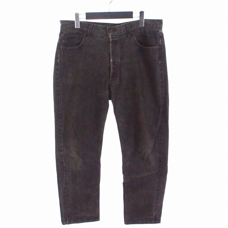 リーバイス Levi s アメリカ製 501 ストレート デニム ジーンズ パンツ W36 L30 ブラック 黒