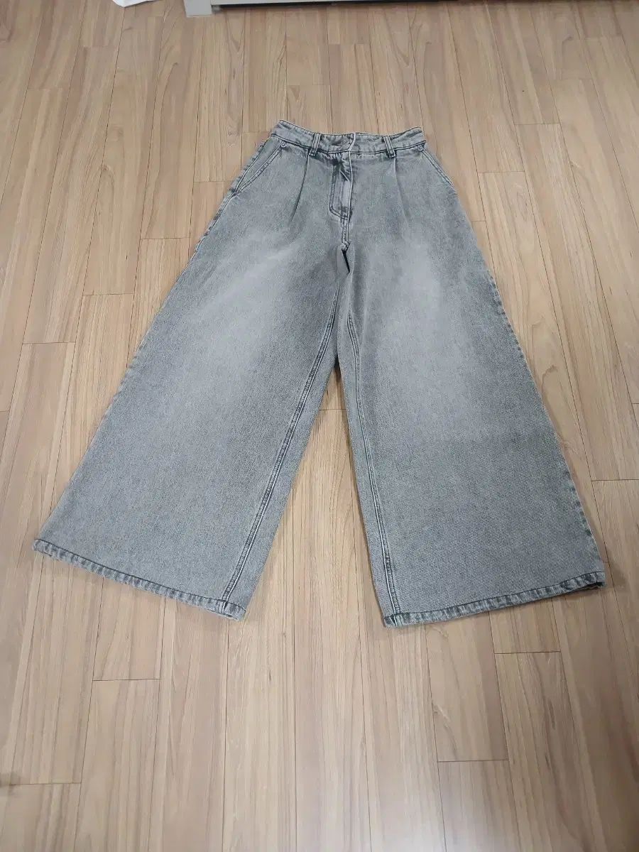 ハンサム LANVIN ランバン ワイド デニム パンツ レディース