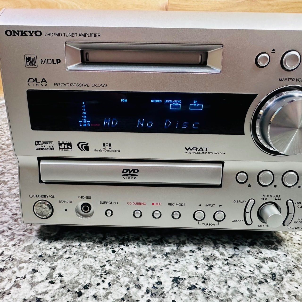 ONKYO オンキョー FR-7GXDV DVD MD チューナー アンプ 現状品 本体のみ