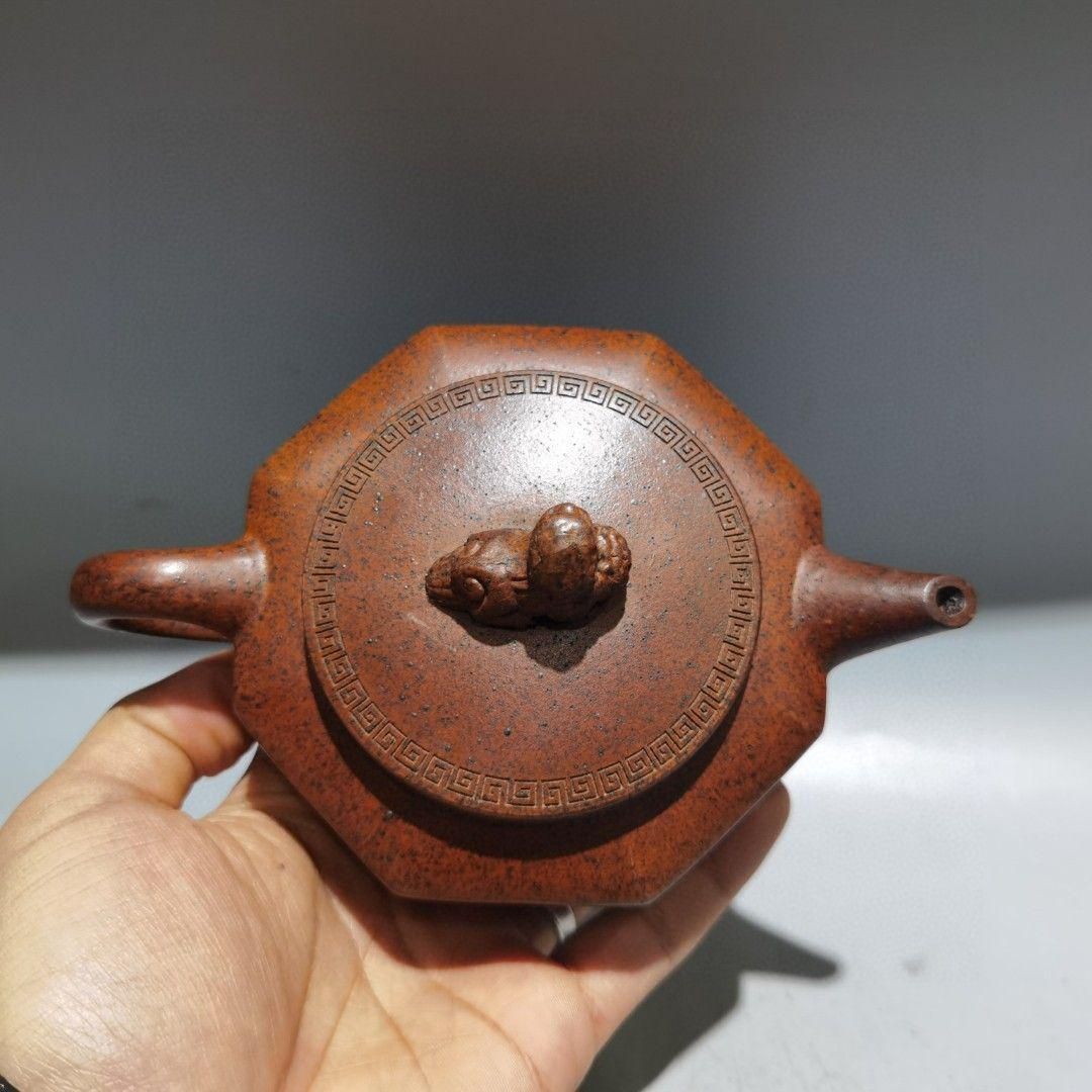 宜興 紫砂壷 八方如意壺 茶道具 工芸品 美術品 置物 - メルカリ