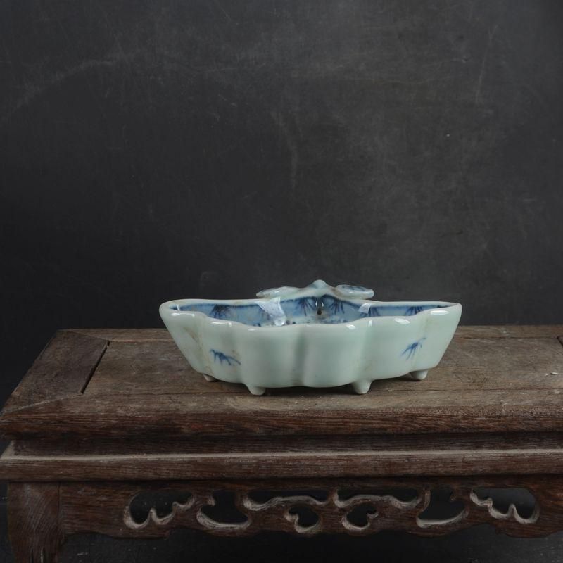 景徳鎮 陶磁器 仏の手 ペン洗い 書道具 文房具 工芸品 美術品 置物 景