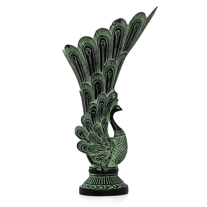 青銅器 孔雀花瓶 丹鳳杯 装飾品 現代 置物