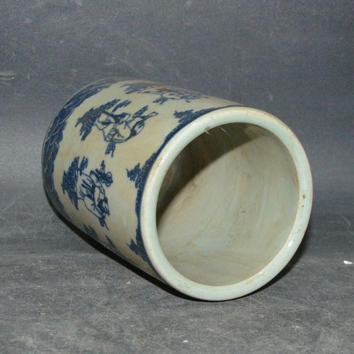 中国美術 青花八仙筆箱磁器 書道具 文房具 工芸品 美術品 置物 - メルカリ