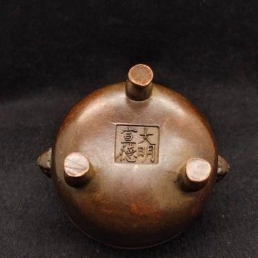三足獅耳香炉 銅器 銅製品 香道具 仏具 工芸品 美術品 置物 - メルカリ