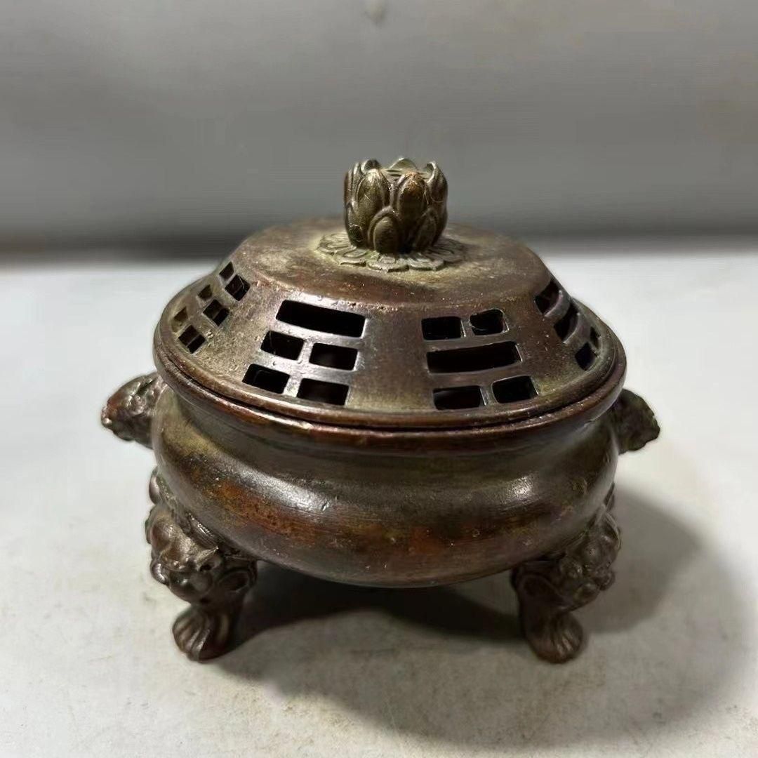 乾隆八卦三足香炉 香道具 工芸品 美術品 置物 - メルカリ
