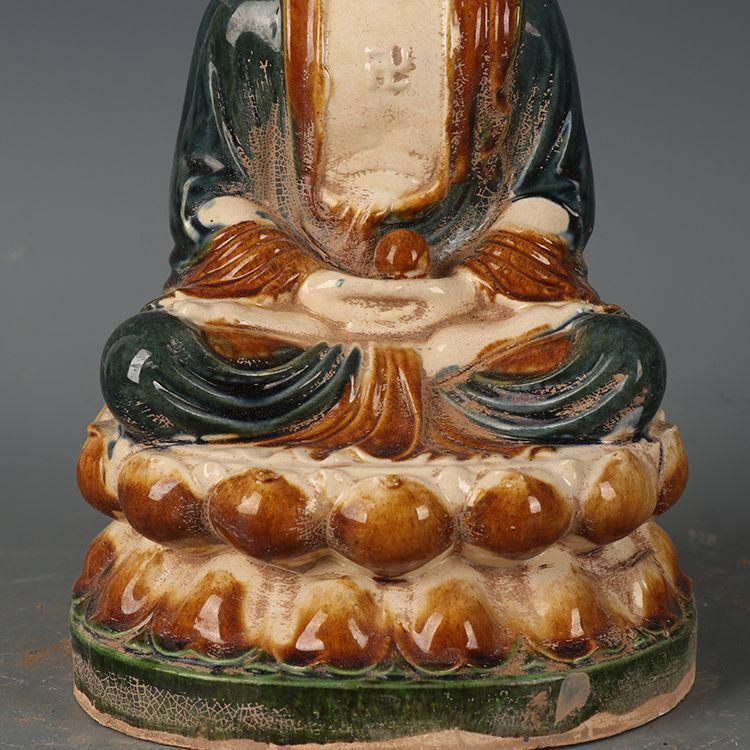 唐三彩 釈迦坐蓮仏 縁起物 工芸品 美術品 置物 唐三彩 釈迦坐蓮仏 縁起物 工芸品 美術品 置物 - メルカリ