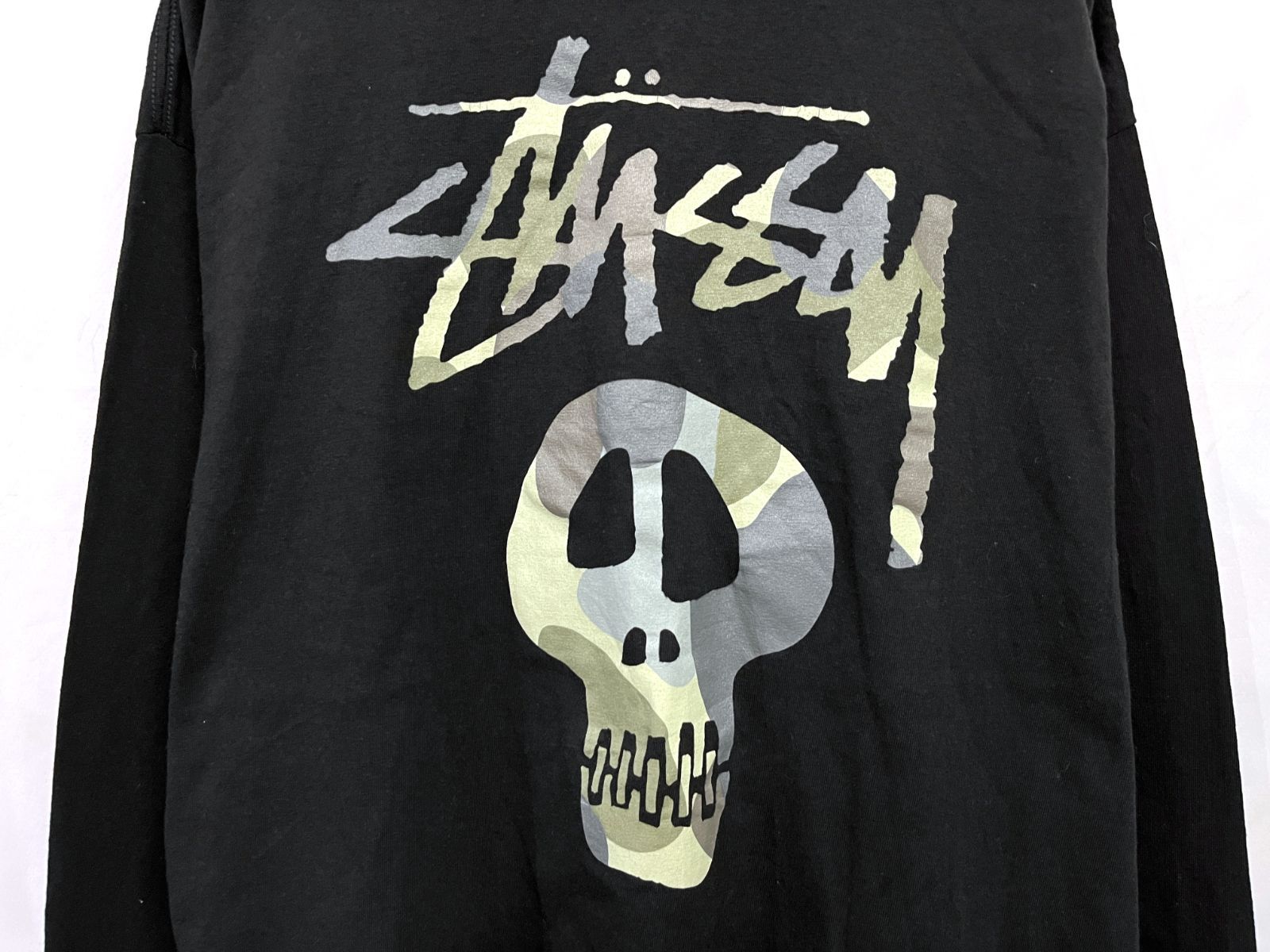 STUSSY 迷彩柄 ロンティー 送料無料 US古着 STUSSY ステューシー ロンT カットソー 迷彩