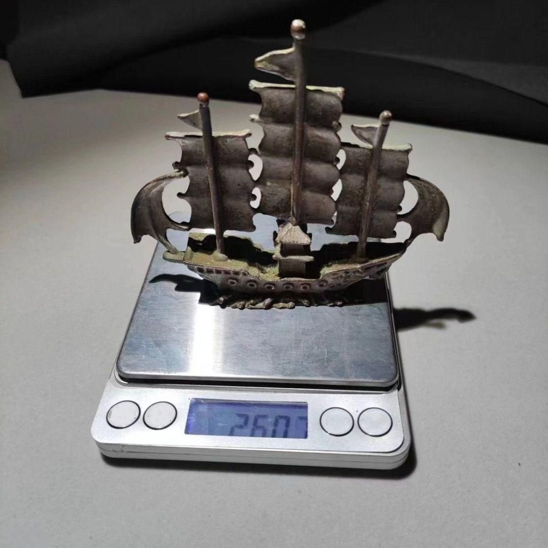 銅 細工 銅製品 順風満帆船オフィス書斎デスクの 招財 置物 - メルカリ