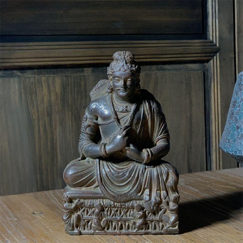 ガンダ-ラ禅定坐像 鎮宅 辟邪 開運 風水招財 置物 工芸品 ガンダーラ