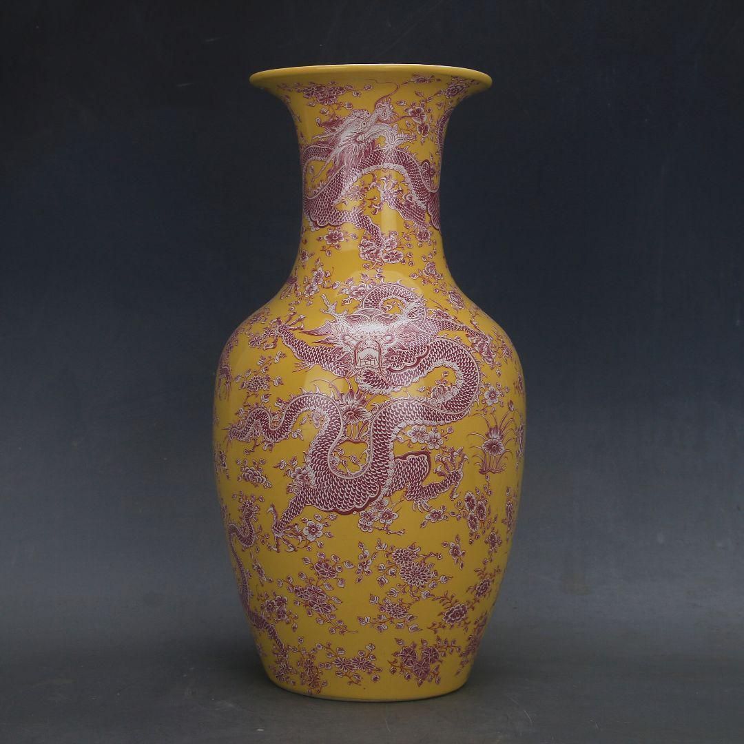 清康熙パステル彩花枝寿紋茶蓋缶 景徳鎮 陶磁器 装飾品 工芸品 美術品