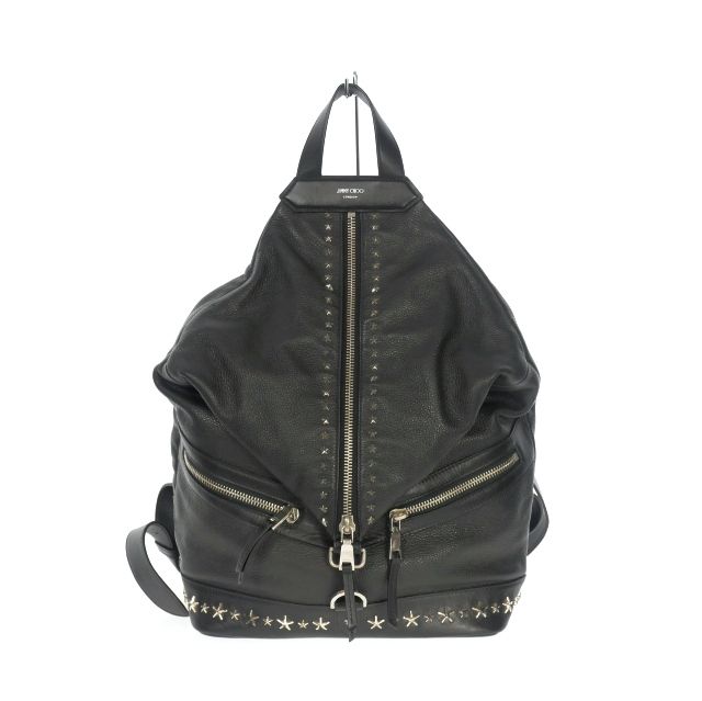JIMMY CHOO ブラック スタッズ リュック ジミーチュウ JIMMY CHOO スタッズ レザーバックパック リュック ディ