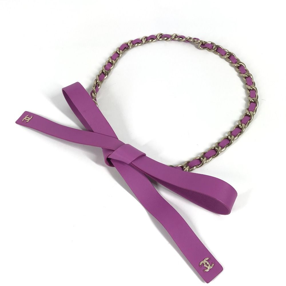 画像更新　CHANEL レザーりぼん　チェーンベルト　M 画像更新 CHANEL レザーりぼん チェーンベルト M 画像更新CHANEL