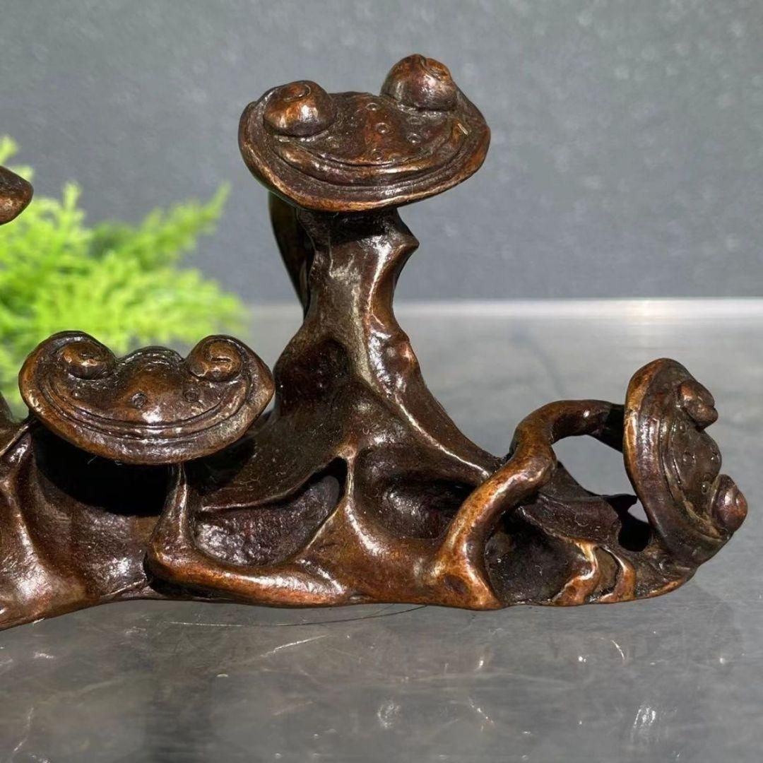 5つの霊芝如意筆架 茶台 書道具 文房具 工芸品 美術品 置物 - メルカリ