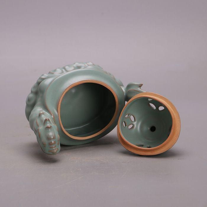 宋汝窯青釉亀紋鉄胎薫炉 工芸品 美術品 置物 - メルカリ