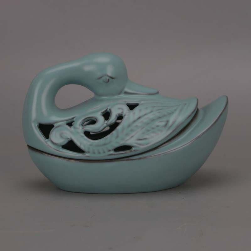 宋汝窯藍釉白鳥薫香炉 工芸品 美術品 置物 - メルカリ