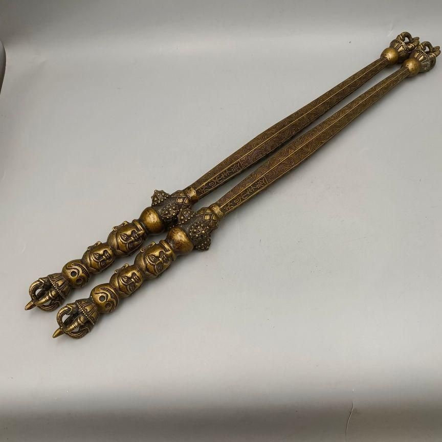 銅器 密宗伝蔵 五股金剛杵 法器 降魔仗神鞭 武器 兵器 銅鞭 工芸品