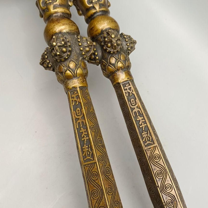銅器 密宗伝蔵 五股金剛杵 法器 降魔仗神鞭 武器 兵器 銅鞭 工芸品