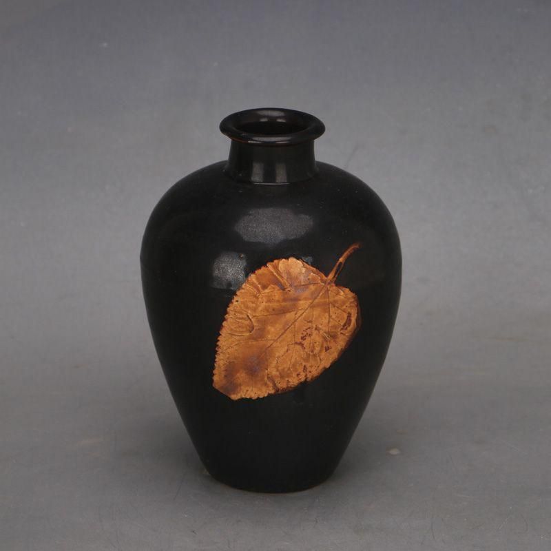 吉州窯色絵梅瓶 陶磁器 現代工芸品 美術品 装飾品 置物 吉州窯色絵梅瓶 陶磁器 現代工芸品 美術品 装飾品 置物