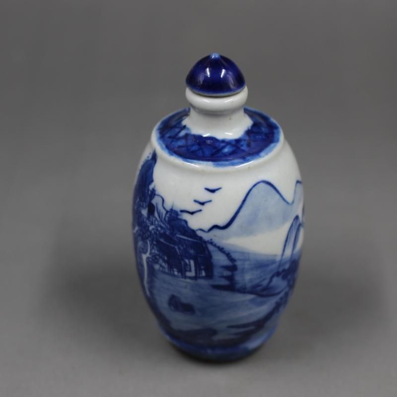 中国美術 青花山水鼻煙壺 工芸品 美術品 置物 - メルカリ