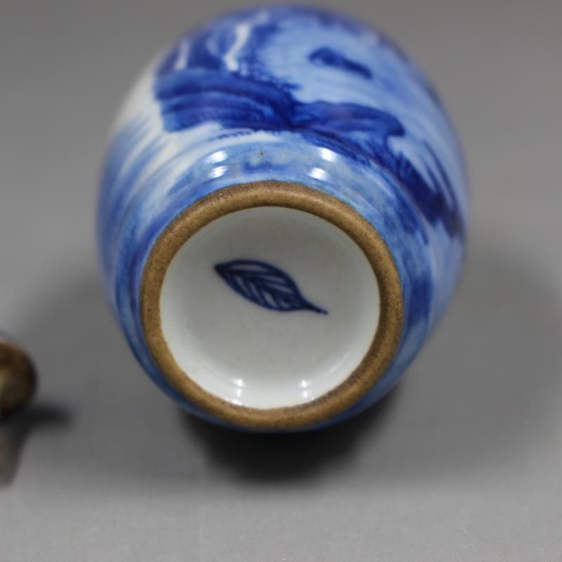 中国美術 青花山水鼻煙壺 工芸品 美術品 置物 - メルカリ