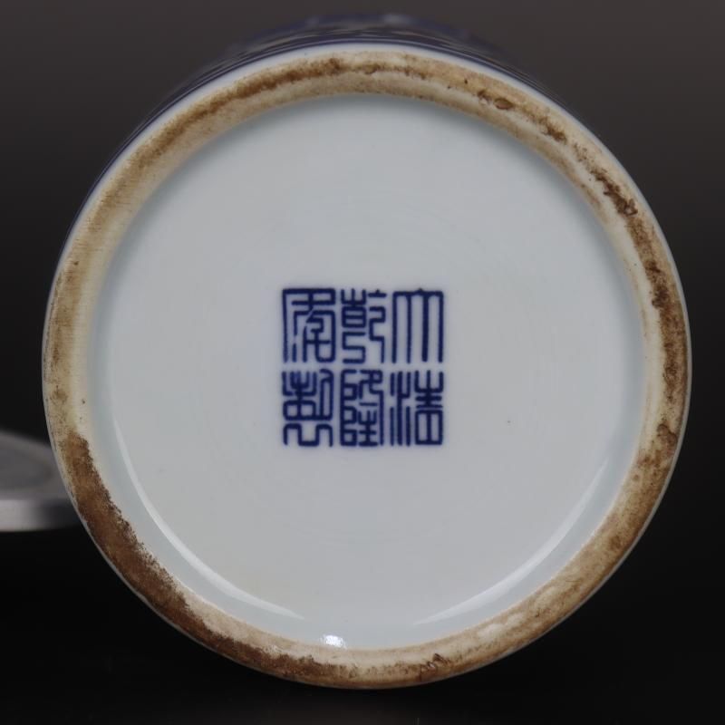 青花纏枝蓮模様茶壺 景徳鎮 陶磁器 茶道具 置物 - メルカリ