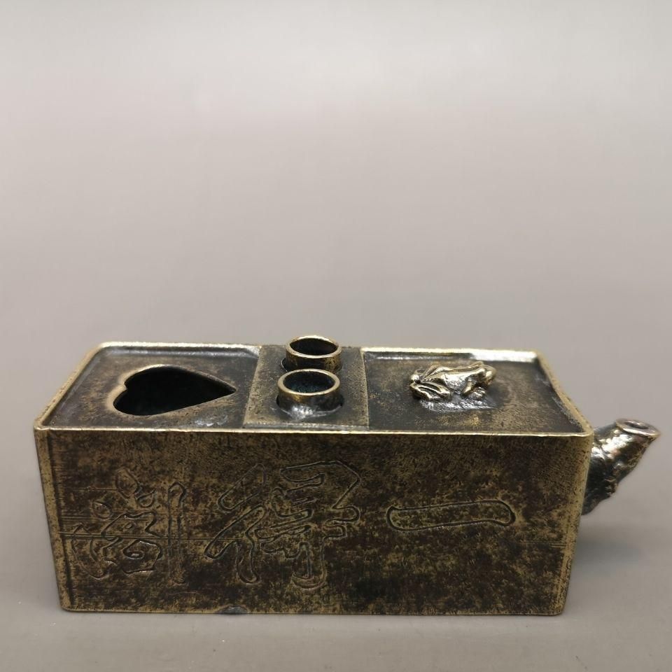 一得閣水滴 硯滴 銅製 書道具 文房具 工芸品美術品 置物 - メルカリ