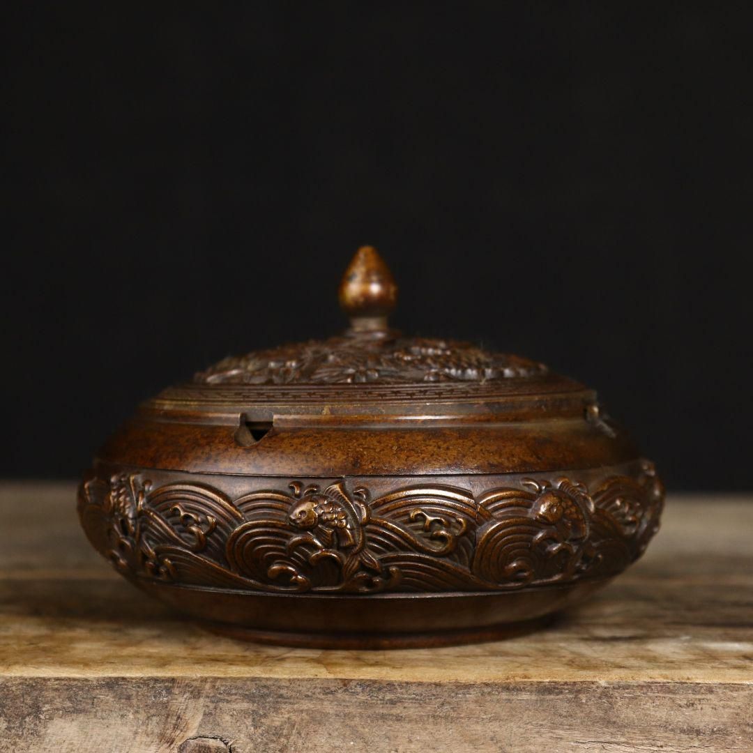 灰皿 リビング 茶室 茶台 香炉 置物 銅器 銅製品