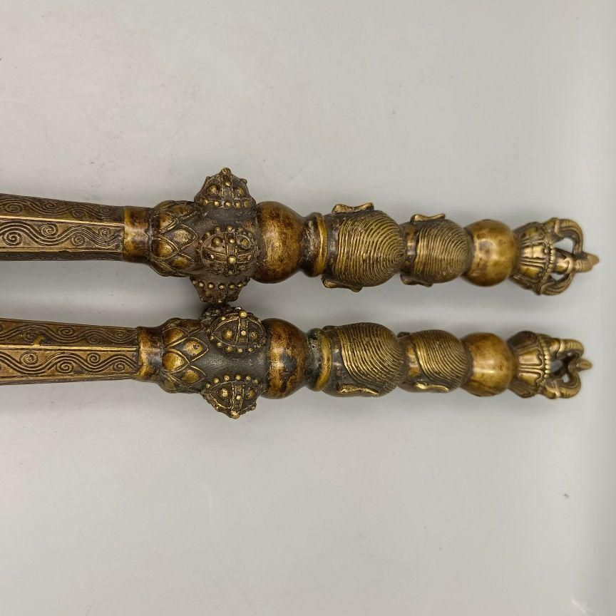 銅器 密宗伝蔵 五股金剛杵 法器 降魔仗神鞭 武器 兵器 銅鞭 工芸品