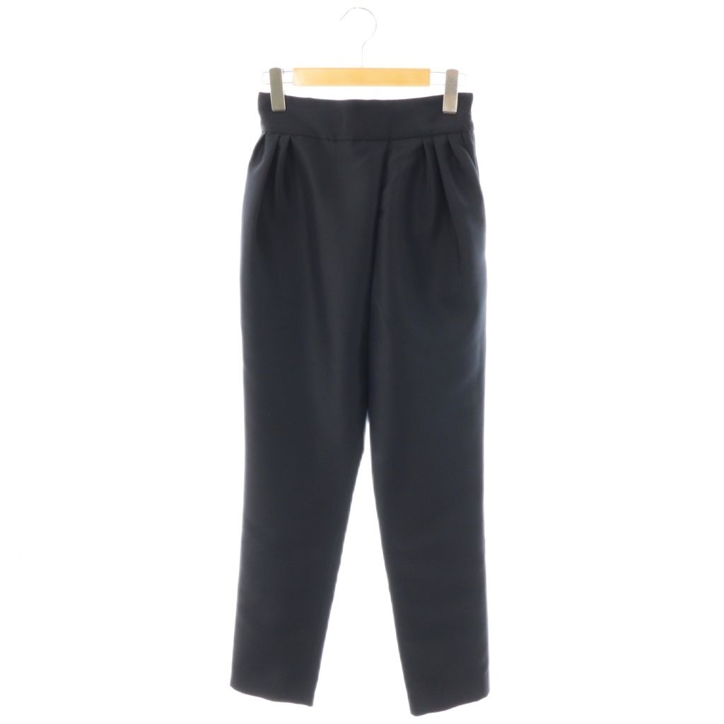 ヨーコチャン YOKO CHAN ハイウエスト テーパードパンツ スラックス 38 紺 ネイビー AT OS