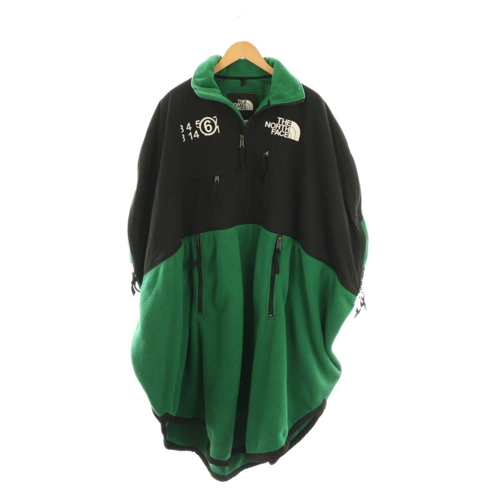 ザノースフェイス THE NORTH FACE エムエムシックスメゾンマルジェラ MM 6 Maison Margiela 20 AW DENALI サークルフリースワンピース ロング S 緑 黒 NR OS