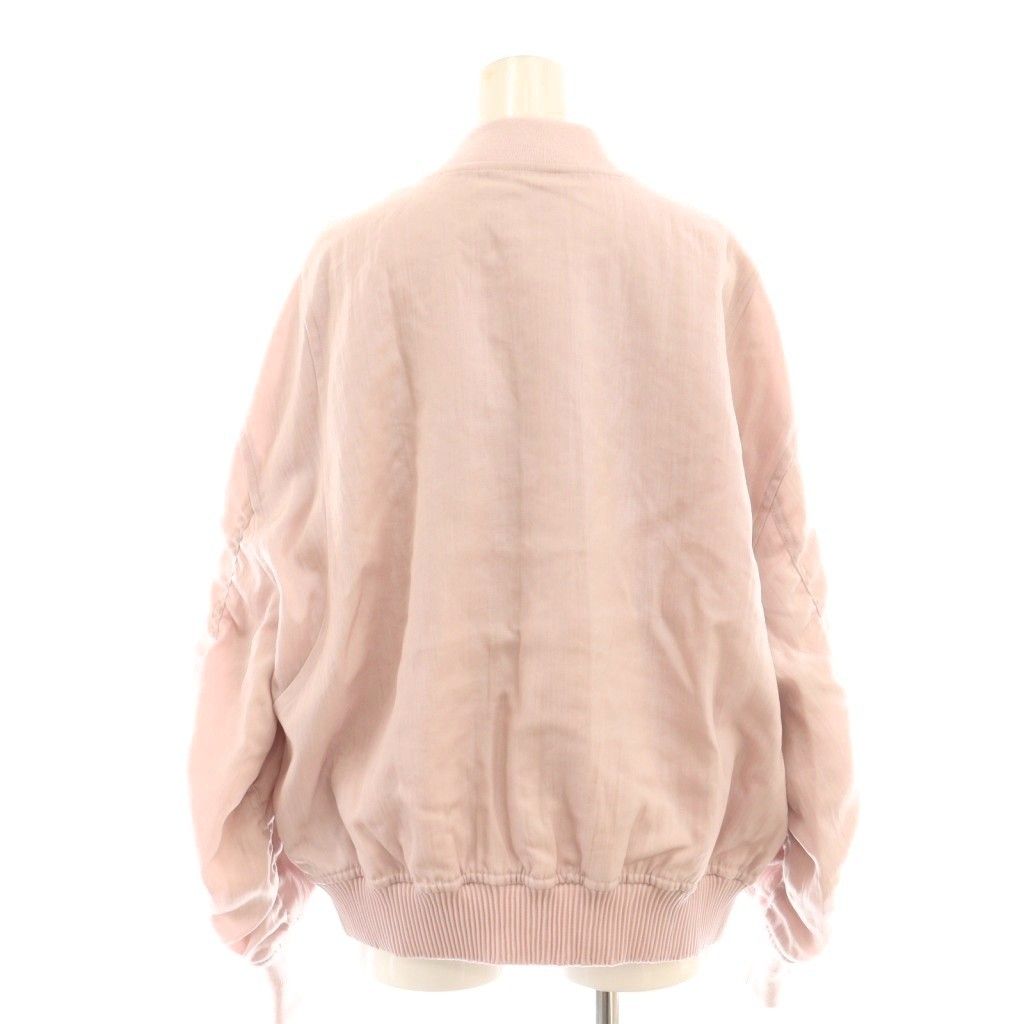 スタニングルアー STUNNING LURE ナイロンツイルMA-1ブルゾン ジャケット ジップアップ 1 ピンク 総裏地 CX OS