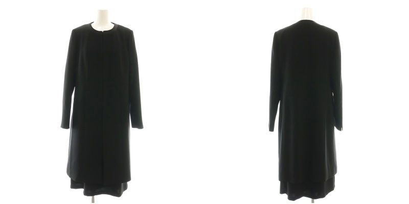 東京ソワール TOKYO SOIR ロングジャケット ワンピース ブラウス パンツ 4点セット 11 ブラック DF OS