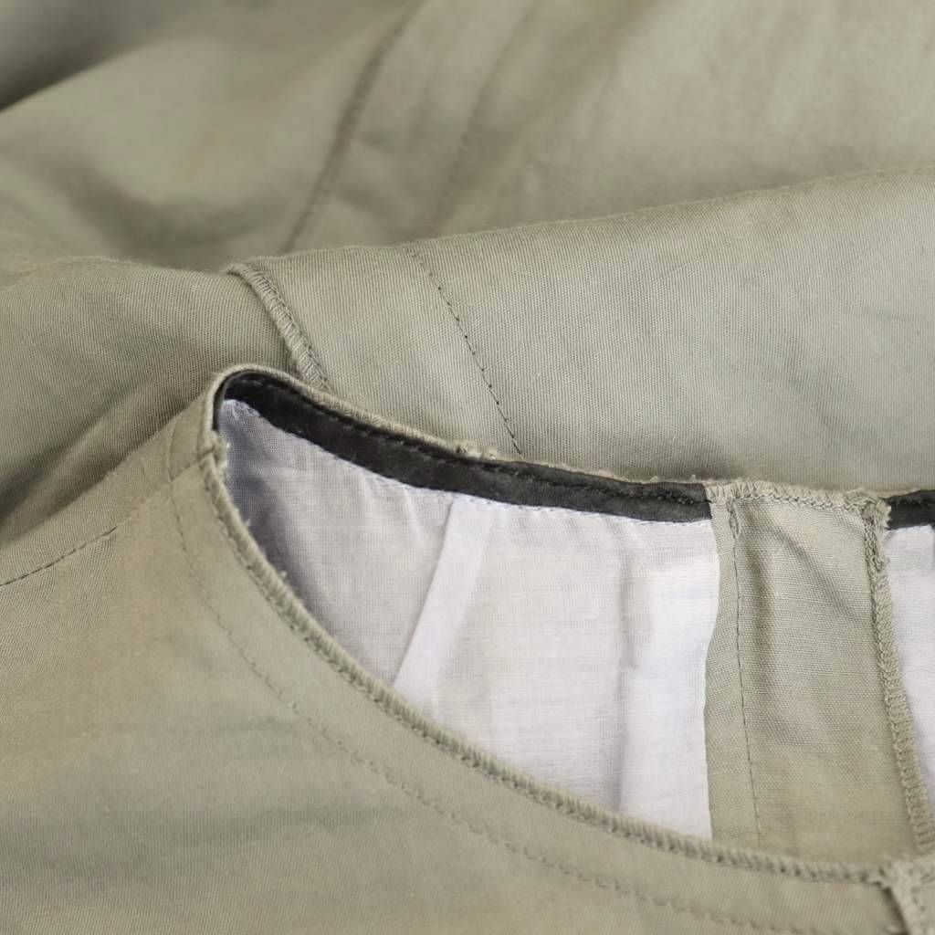 コットンリネン半袖ワンピース ロング