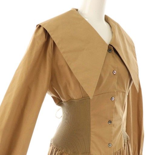 フレイアイディー FRAY I.D ビッグカラーシャツワンピース ロング 長袖