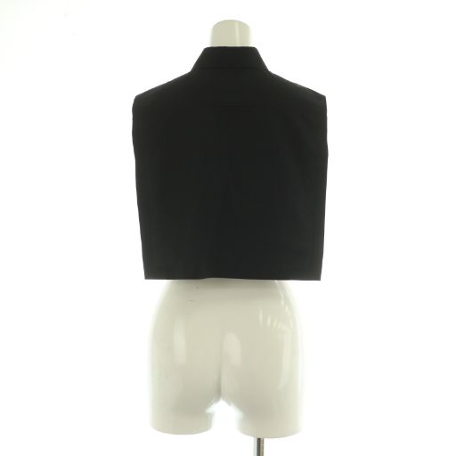 ハイク HYKE 24SS T C REGULAR COLLAR CROPPED TOP レギュラー クロップトップ F ブラック MY OS